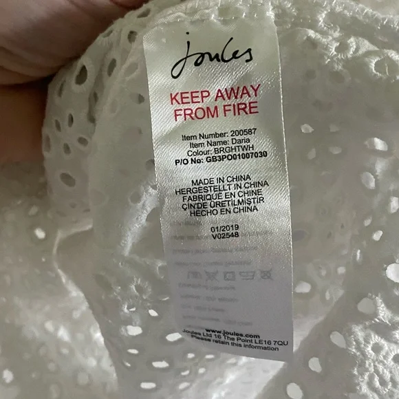 Joules | Size 4 White Cotton Knit Top - Picture 4 of 7